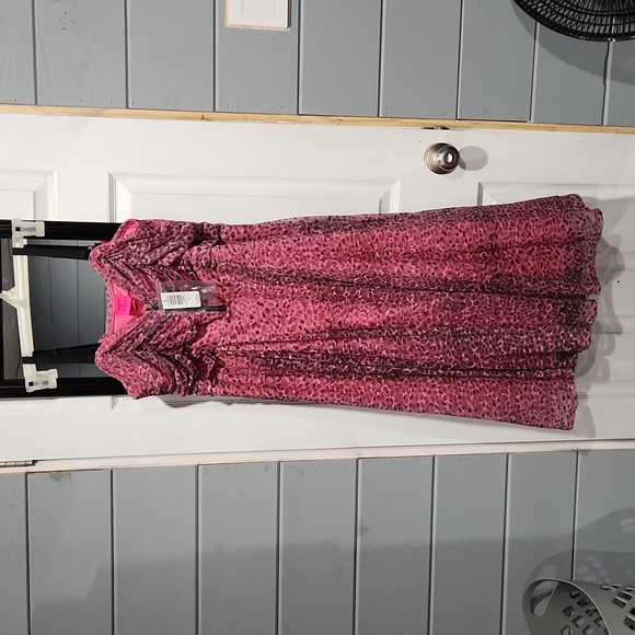 NWT Torrid x Betsey Johnson Black & Pink Leopard Mesh Tulle Dress Size 18 2X - Picture 5 of 5